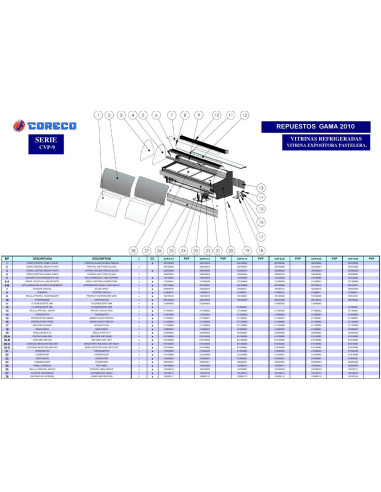 Pièces détachées CORECO CVP9 30 Annee 2010 