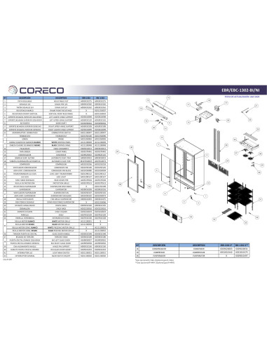 Pièces détachées CORECO EBR-1302-BI Annee 202004- 