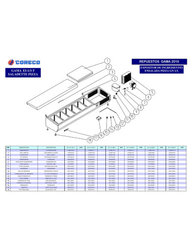 Pièces détachées CORECO EI1-3 135T Annee 2010 