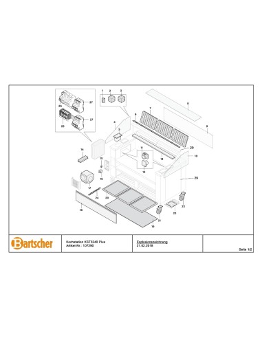 Pièces détachées pour Poste de cuisson KST3240 Plus marque Bartsher 