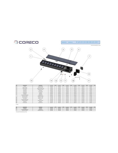 Pièces détachées CORECO EI-1-4-135-T Annee 202003- 