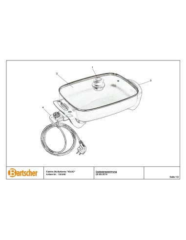 Pièces détachées pour Poêle multi 40x30 marque Bartsher 