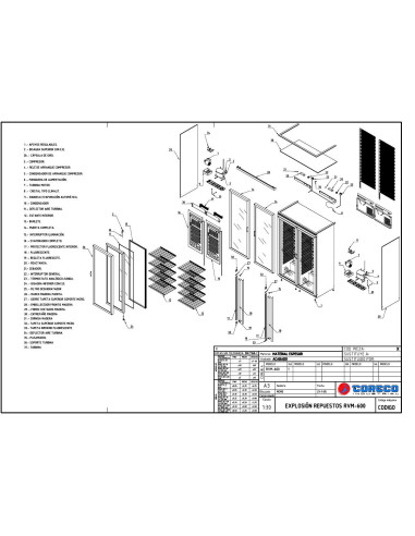 Pièces détachées CORECO RVM 600 Annee 2005 