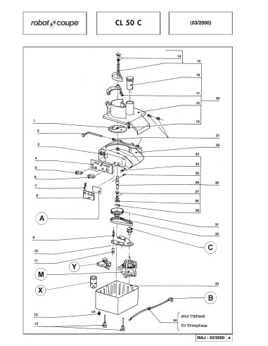 Pièces détachées pour Coupe-légumes CL 50 C - Robot Coupe 