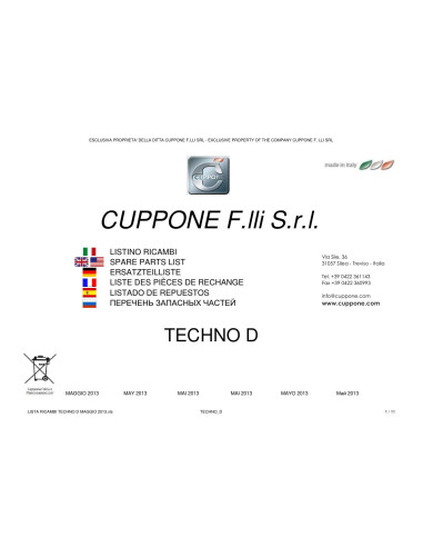 Pièces détachées CUPPONE TECHNO D TH635L-2 Annee 2013 