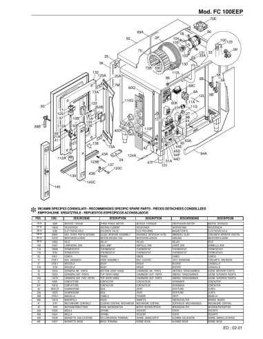 Pièces détachées FOINOX FC 100 EEP Annee 02-2001 