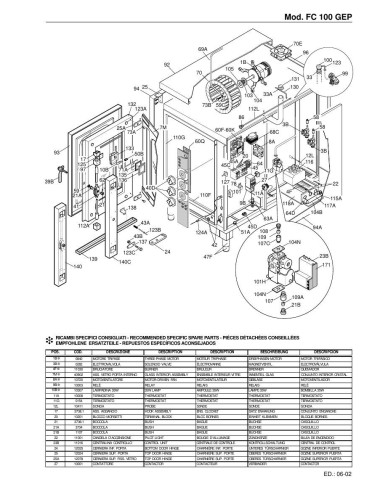 Pièces détachées FOINOX FC 100 GEP Annee 06-2002 