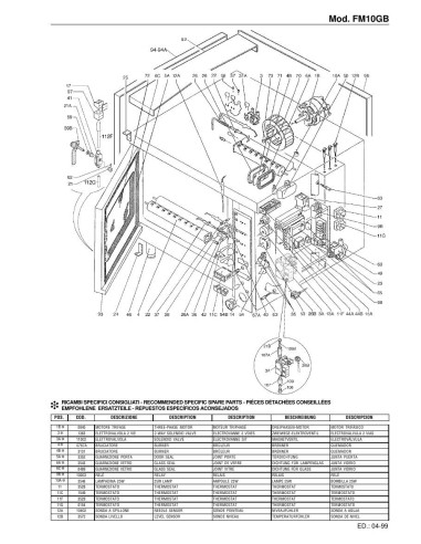 Pièces détachées FOINOX FM 10GB Annee 04-1999 