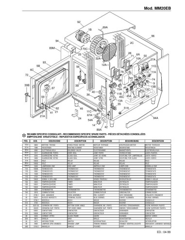 Pièces détachées FOINOX MM20EB Annee 04-1999 