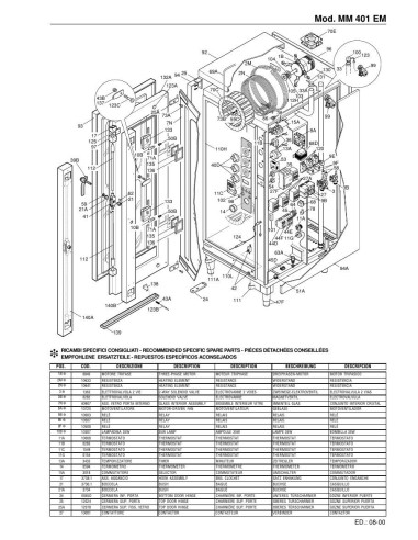 Pièces détachées FOINOX MM401 EM Annee 08-2000 