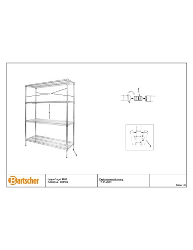 Pièces détachées pour Rayonnage d‘économat 4200 marque Bartsher 