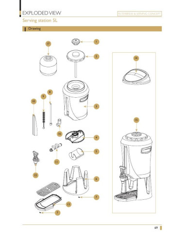 Pièces détachées EXPOBAR Serving-station-5L 