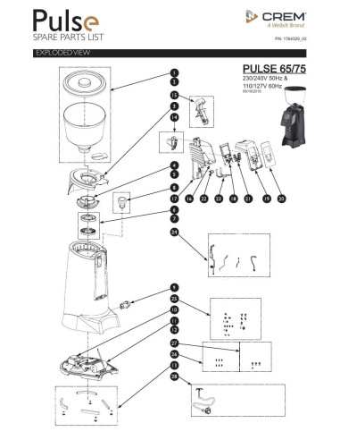 Pièces détachées EXPOBAR PULSE-65 Annee 2019 