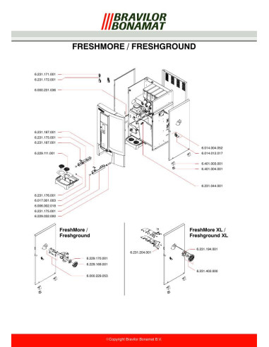 Pièces détachées BRAVILOR BONAMAT FreshMore-221 (200404-) Annee 200404- 