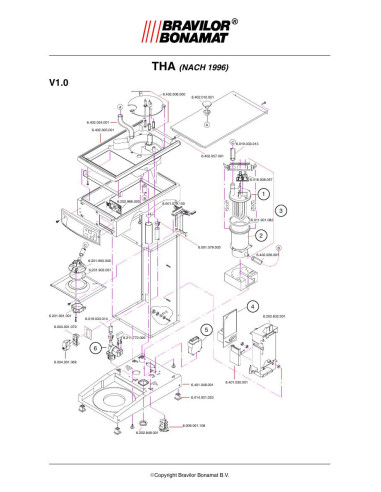 Pièces détachées BRAVILOR BONAMAT THA20 (199601-) Annee 199601- 