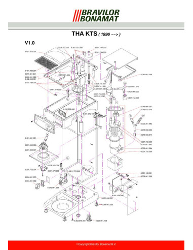 Pièces détachées BRAVILOR BONAMAT THA10-KTS (199601-) Annee 199601- 