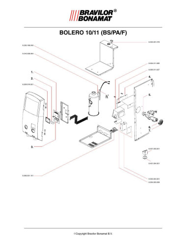 Pièces détachées BRAVILOR BONAMAT Bolero11-F 