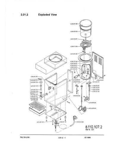 Pièces détachées BRAVILOR BONAMAT HW10 (199207-) Annee 199207- 