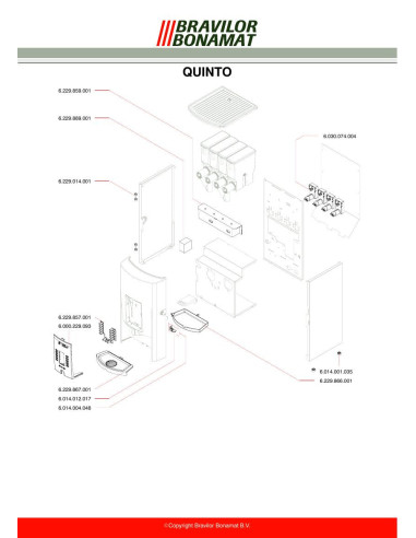 Pièces détachées BRAVILOR BONAMAT Quinto-422 (200404-) Annee 200404- 