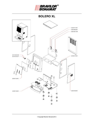 Pièces détachées BRAVILOR BONAMAT BoleroXL32 