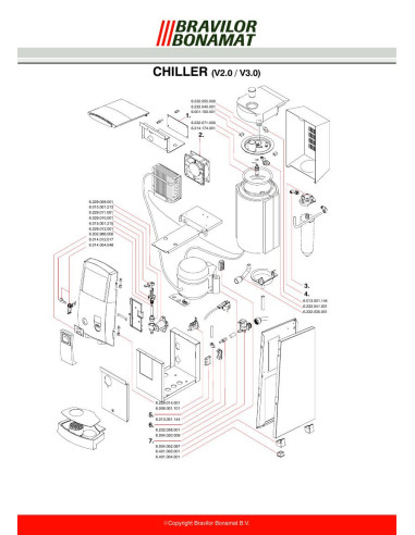 Pièces détachées BRAVILOR BONAMAT Chiller-v.2.0 