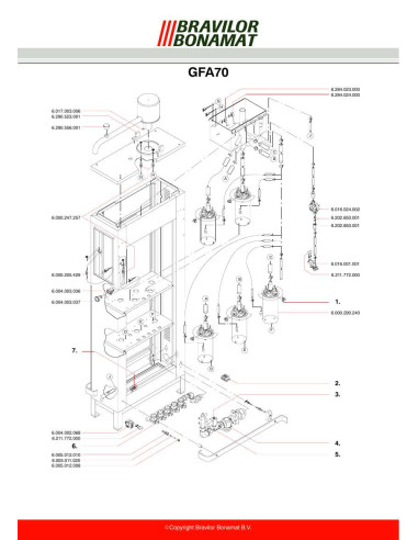 Pièces détachées BRAVILOR BONAMAT GFA70 