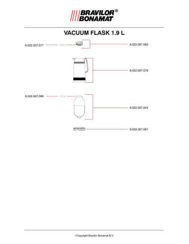 Pièces détachées BRAVILOR BONAMAT Vacuum-flask-1.9L 