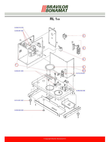 Pièces détachées BRAVILOR BONAMAT RL121-3N 