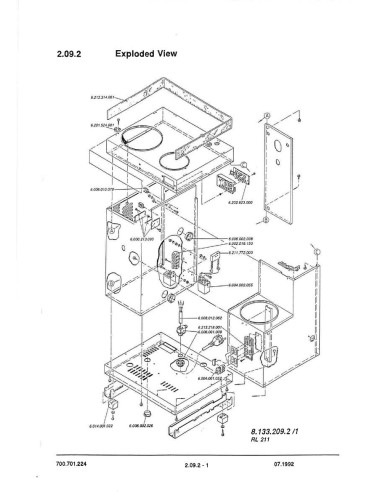 Pièces détachées BRAVILOR BONAMAT RL211 (199207-) Annee 199207- 