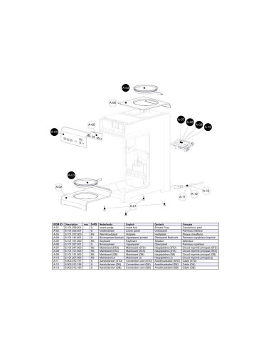 Pièces détachées BRAVILOR BONAMAT Matic (201001-) Annee 201001- 