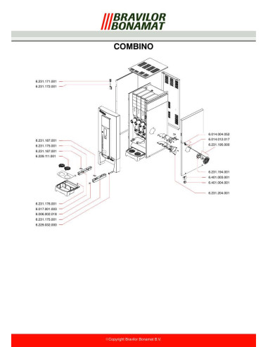 Pièces détachées BRAVILOR BONAMAT Combino (200404-) Annee 200404- 