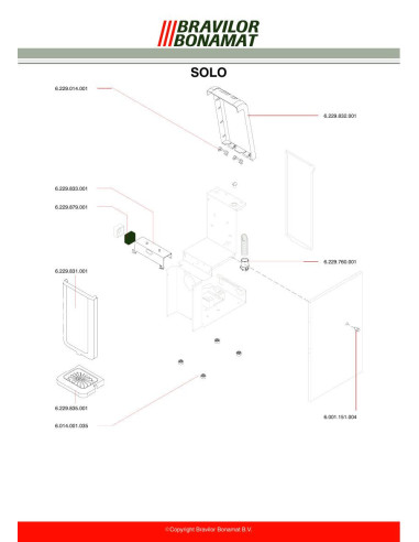 Pièces détachées BRAVILOR BONAMAT Solo (200404-) Annee 200404- 