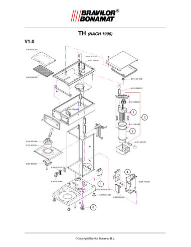 Pièces détachées BRAVILOR BONAMAT TH20 (199601-) Annee 199601- 