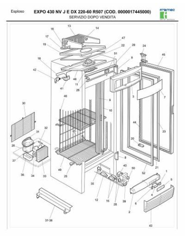 Pièces détachées FRAMEC EXPO 430 NV J E DX R507 Annee 2007 