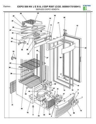 Pièces détachées FRAMEC EXPO 500 NV J E B J ESP R507 Annee 2007 