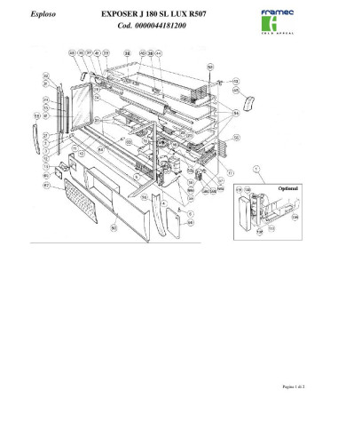 Pièces détachées FRAMEC EXPOSER J 180 SL LUX R507 Annee 2006 