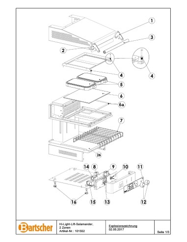 Pièces détachées pour Salamandre Hi-Light-Lift 400-2Z marque Bartsher 