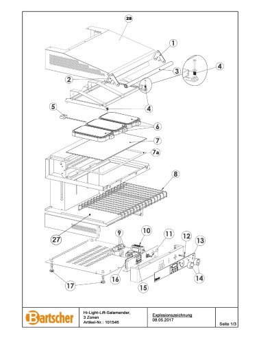 Pièces détachées pour Salamandre Hi-Light-Lift 600-2Z marque Bartsher 