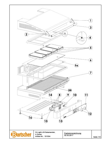 Pièces détachées pour Salamandre Hi-Light-Lift 700-2Z marque Bartsher 