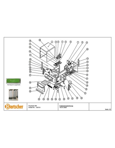 Pièces détachées pour Snackjet 200 marque Bartsher 