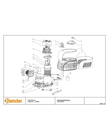 Pièces détachées pour Sorbetière 1,4L marque Bartsher 