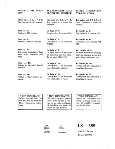 Pièces détachées GIRBAU LS355 Annee 2000 