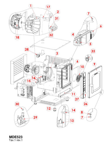 Pièces détachées GIORIK MDE523 Annee 0 