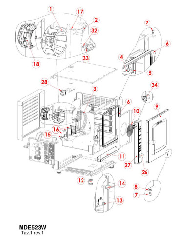 Pièces détachées GIORIK MDE523W Annee 0 