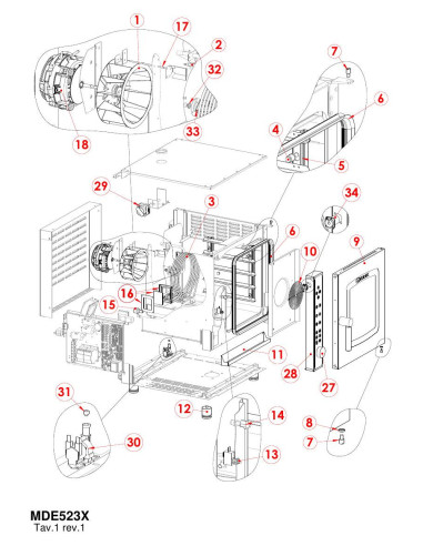 Pièces détachées GIORIK MDE523X Annee 0 