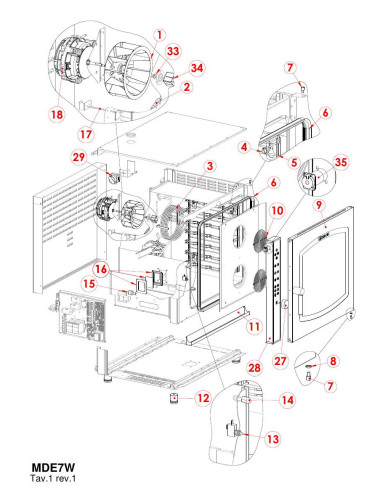 Pièces détachées GIORIK MDE7W Annee 0 