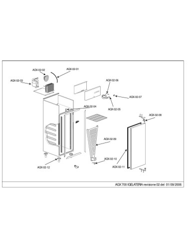 Pièces détachées AFINOX AGX 700 IGELATERIA Annee 01-2008 - AFINOX AGX 700 IGELATERIA - Annee 01-2008 - Afinox