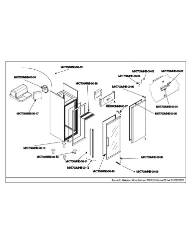 Pièces détachées AFINOX MEKANO 700 LT MONOBLOCCO Annee 01-2008 - AFINOX MEKANO 700 LT MONOBLOCCO - Annee 01-2008 - Afinox