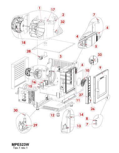 Pièces détachées GIORIK MPE523W Annee 0 