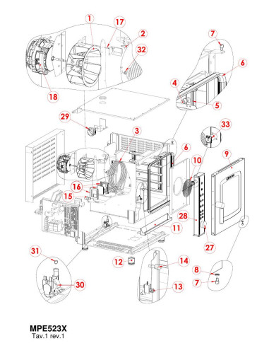 Pièces détachées GIORIK MPE523X Annee 0 